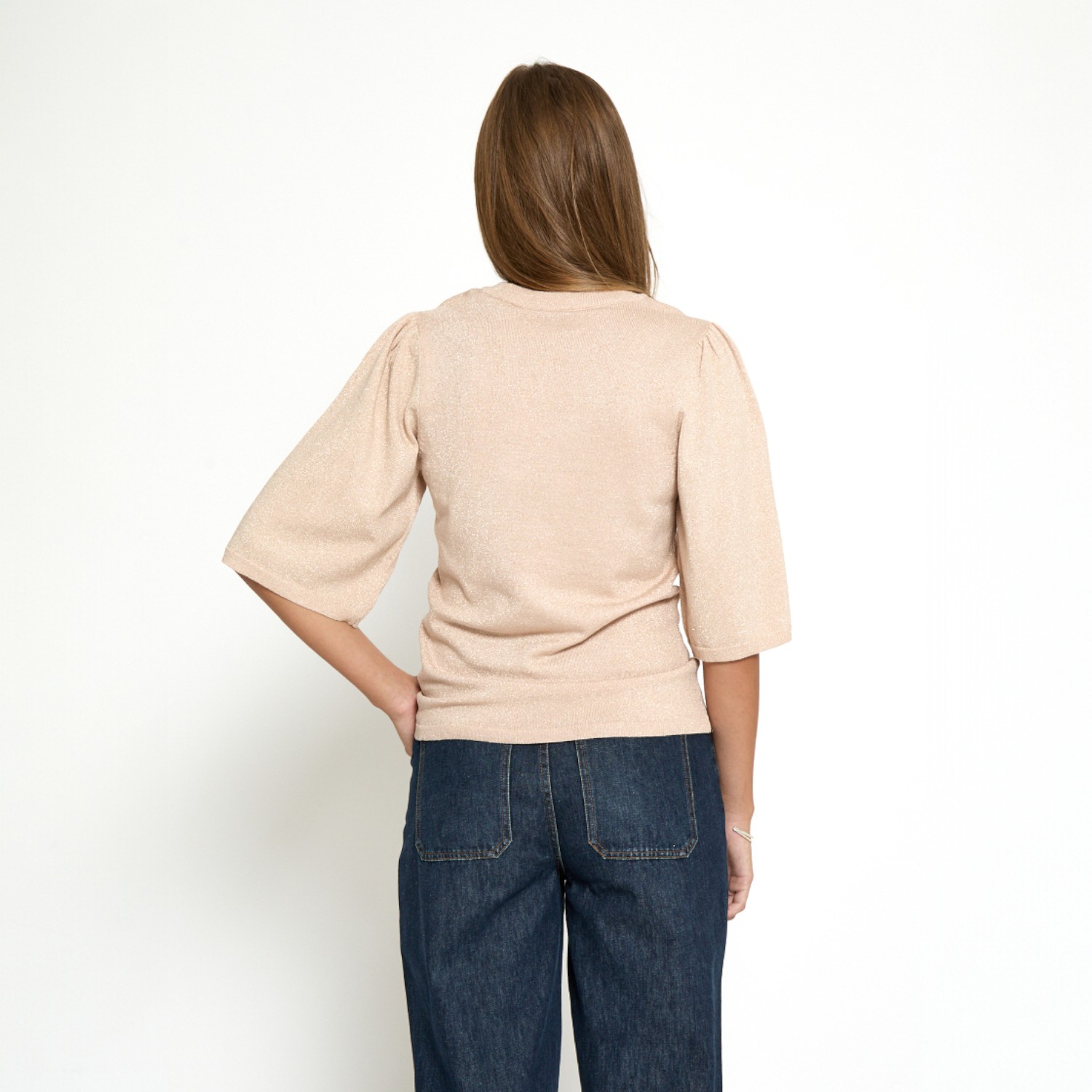 Glenda Remi Knit Pearl Pink Metalic | Peppercorn