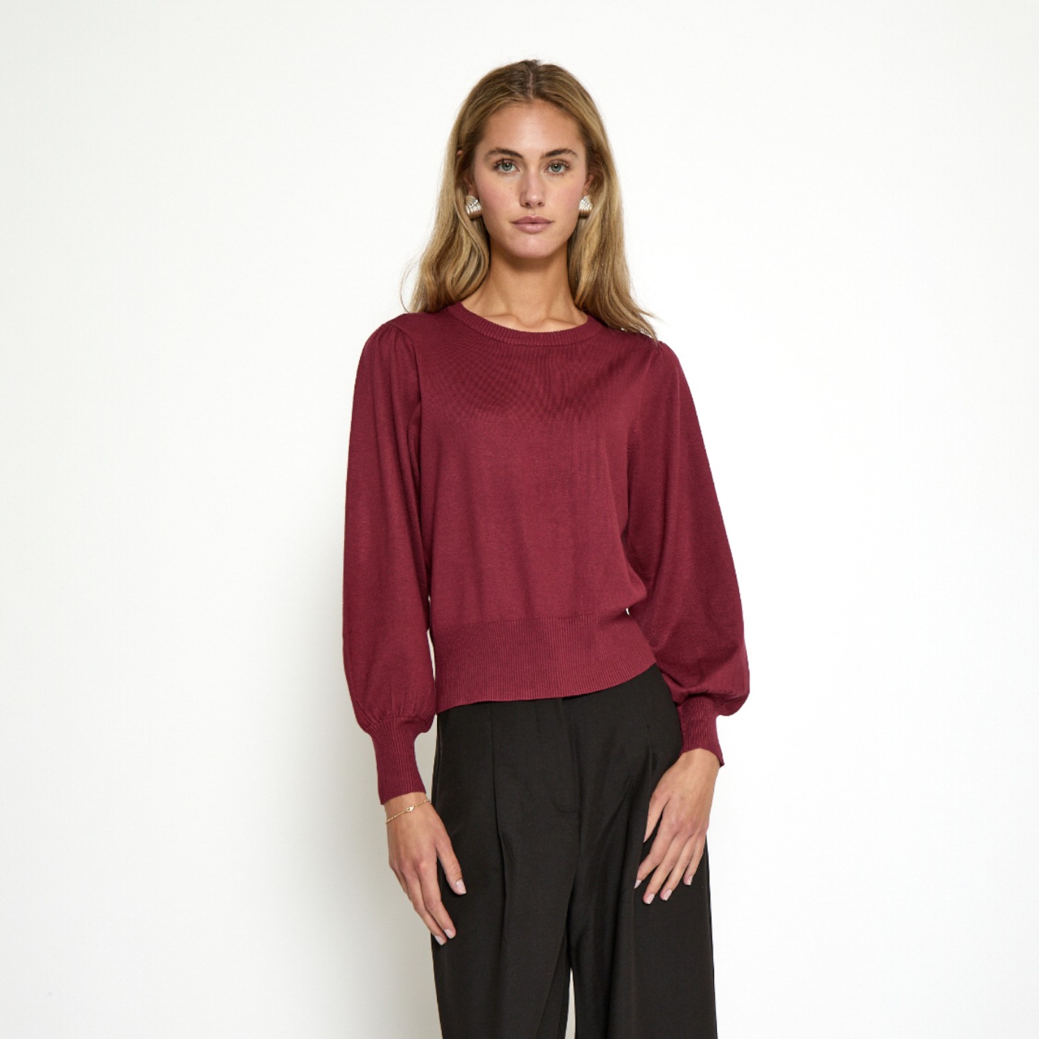 Liva Long Sleeve Pullover Cordovan | Minus