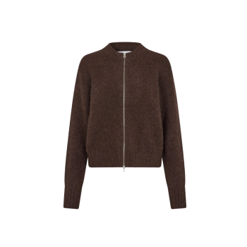 Sajeanine Zip Cardigan Black Coffee | Samsoe Samsoe